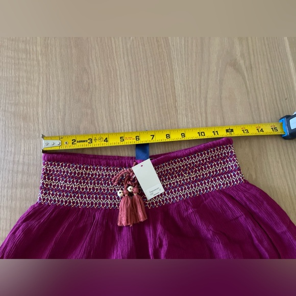 Blue Rain Francesca’s| Stretch Waist, Pull On Boho Tassel Shorts, Embroidered••• - Picture 11 of 12